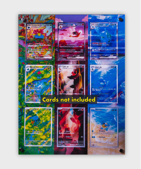 Pokemon 151 Set Charizard Blastoise Venusaur | Card Display Case Extended Art for Pokemon Card