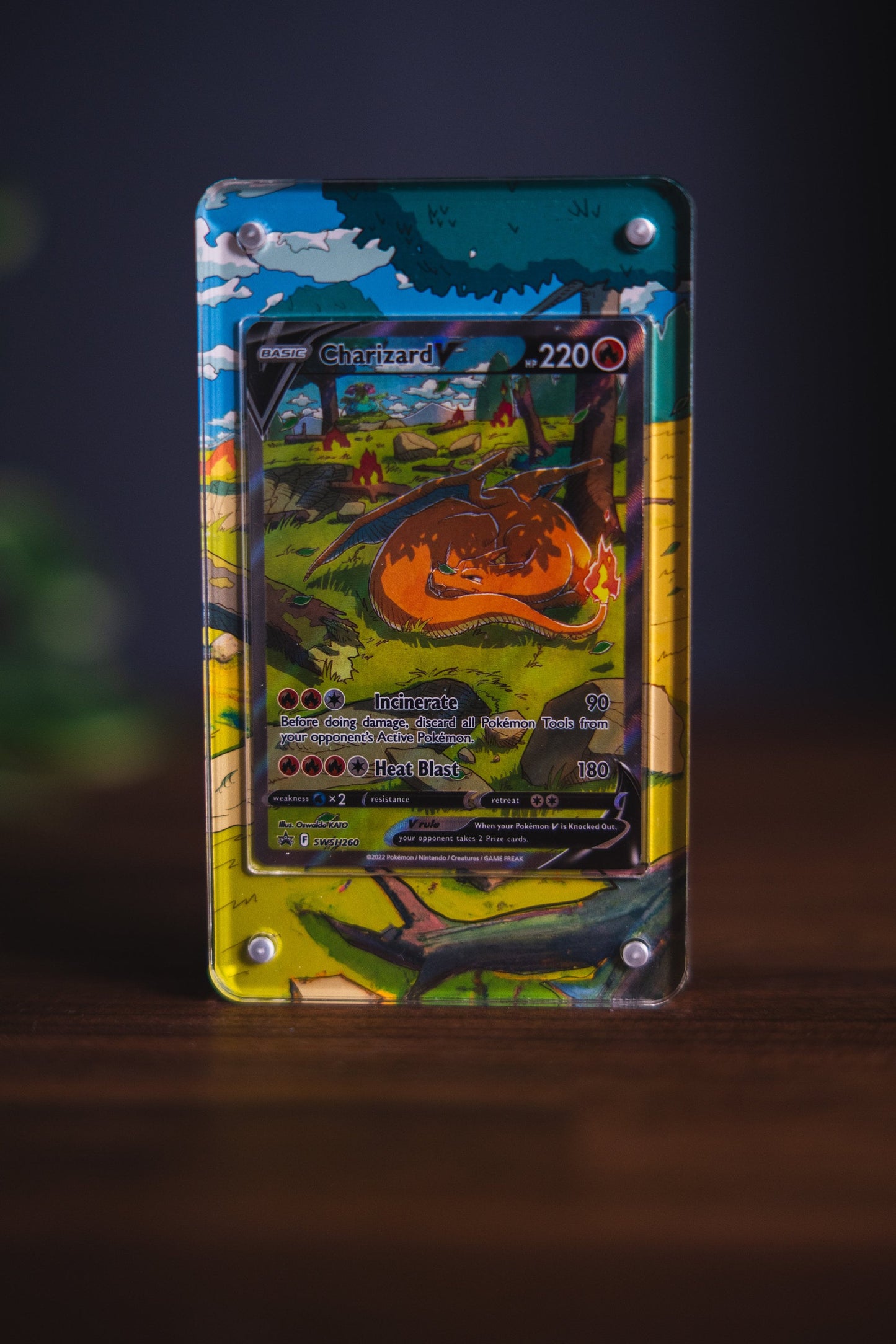 Charizard V UPC Promo | Card Display Case Extended Art for Pokemon Card