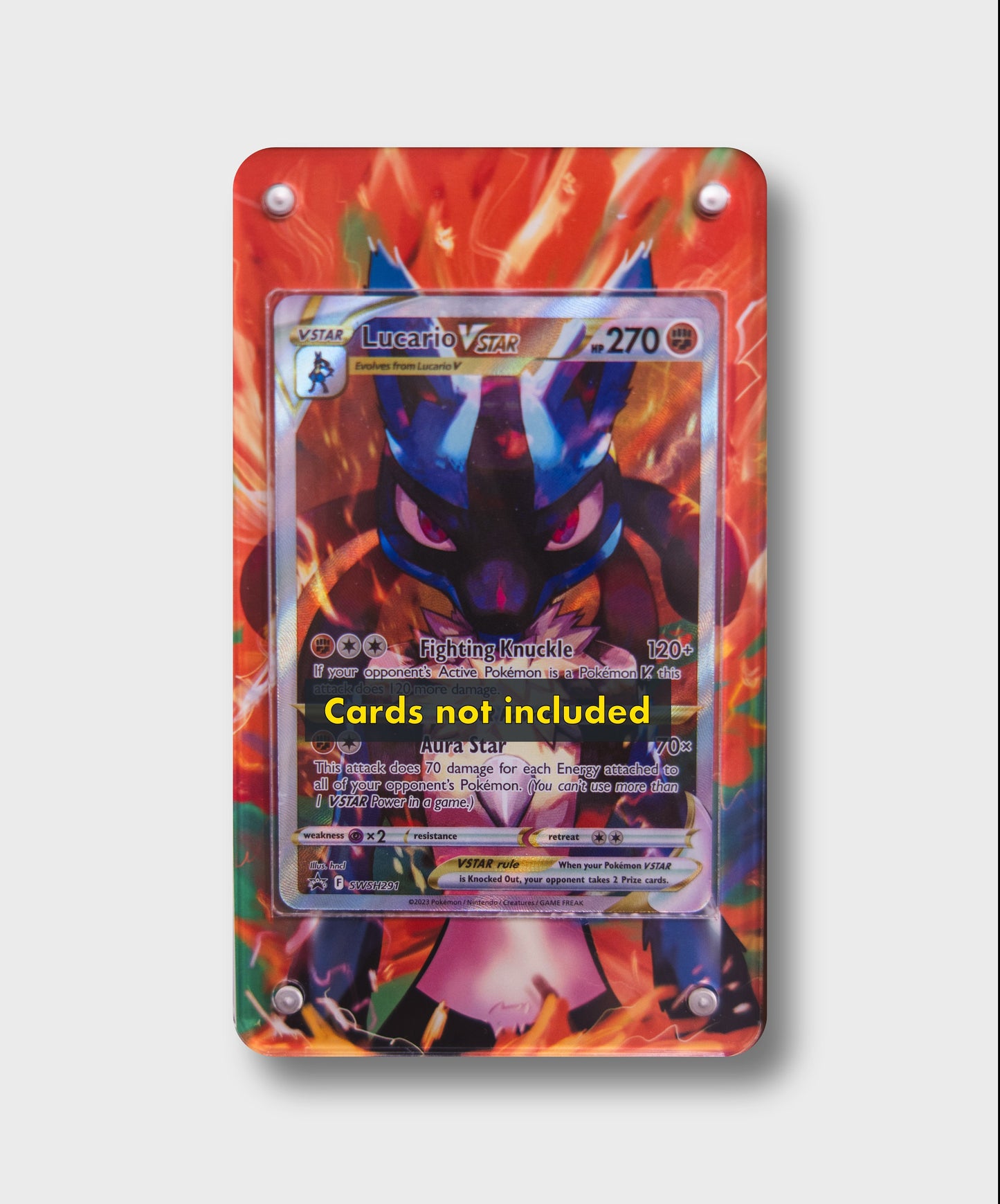 Lucario VSTAR Promo | Card Display Case Extended Art for Pokemon Card