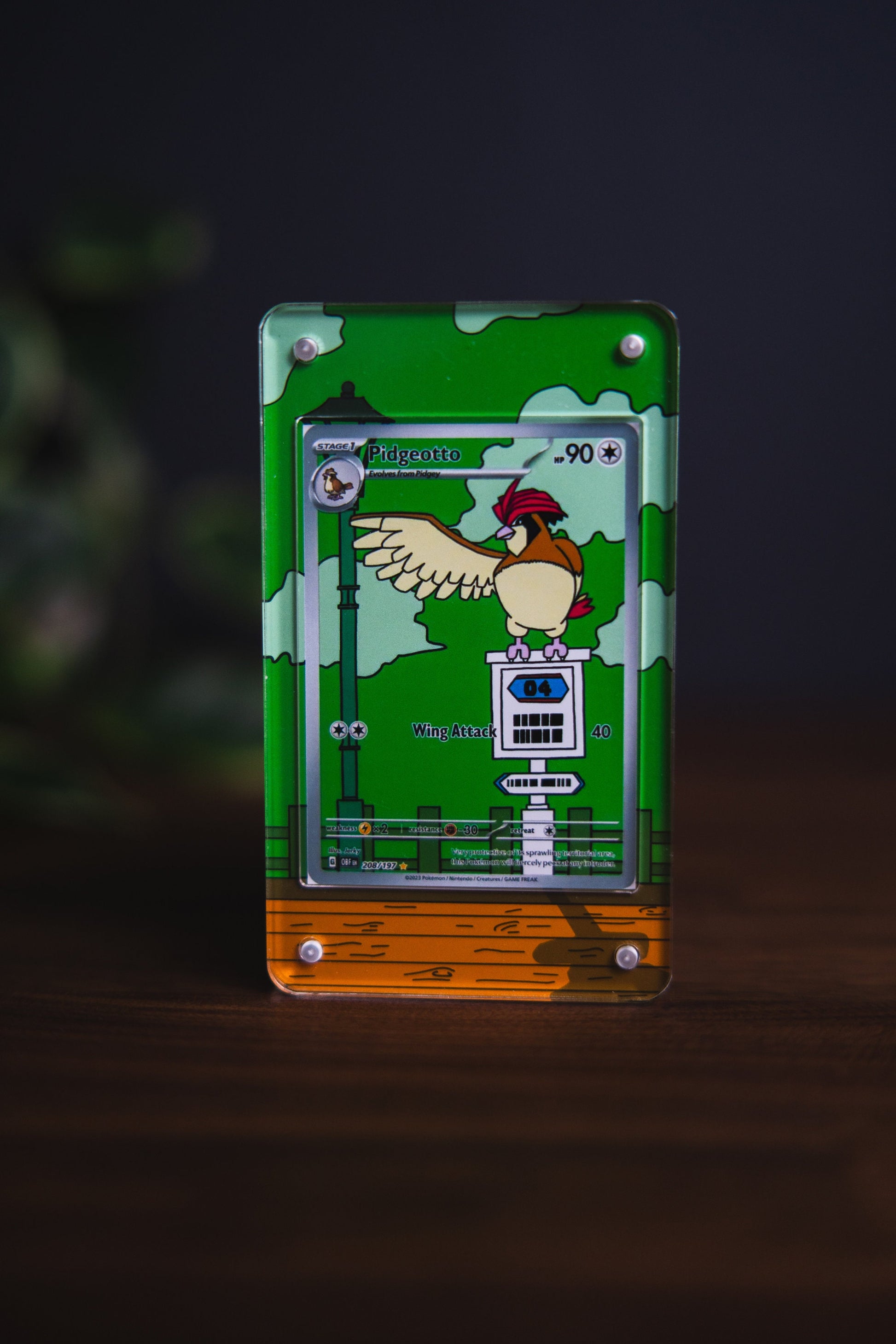 Pidgeotto AR | Card Display Case Extended Art for Pokemon Card