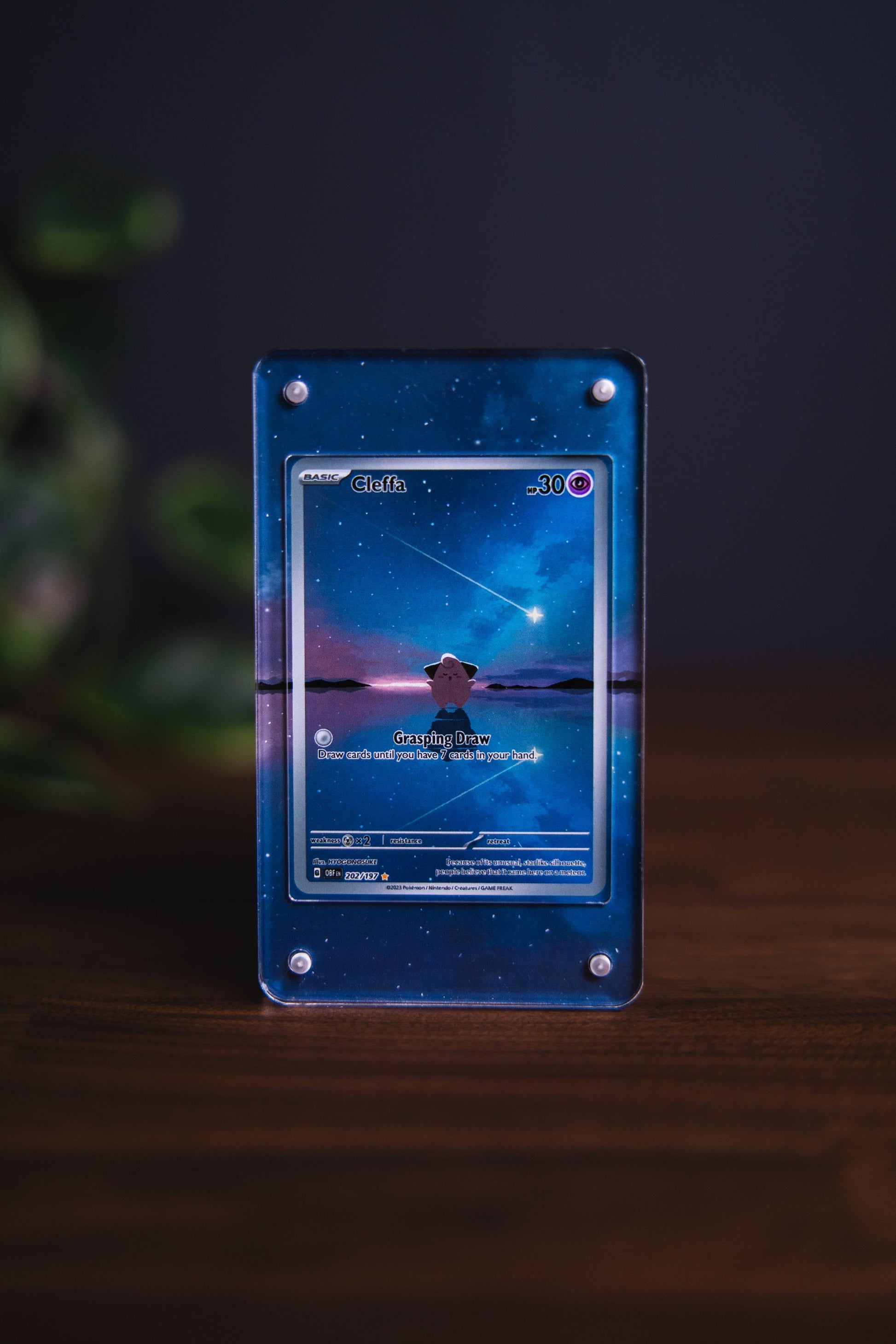 Cleffa AR Extended Art | Card Display Case Extended Art for Pokemon Card