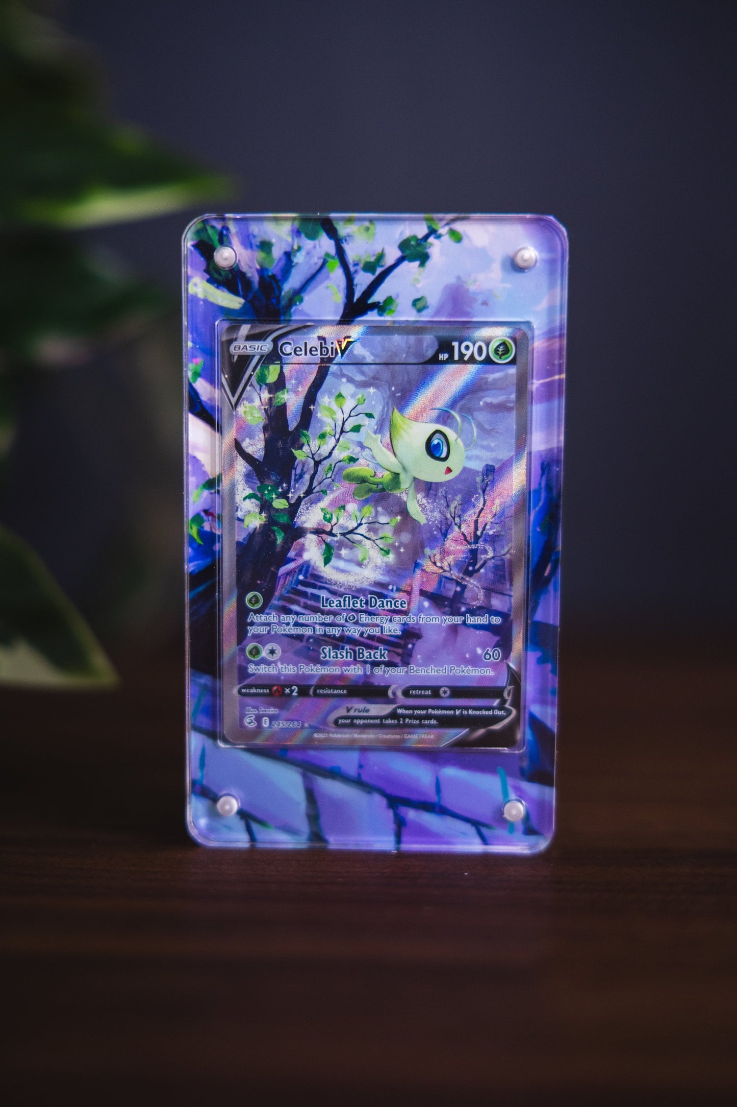 Celebi V Alternate Art | Card Display Case Extended Art for Pokemon Card