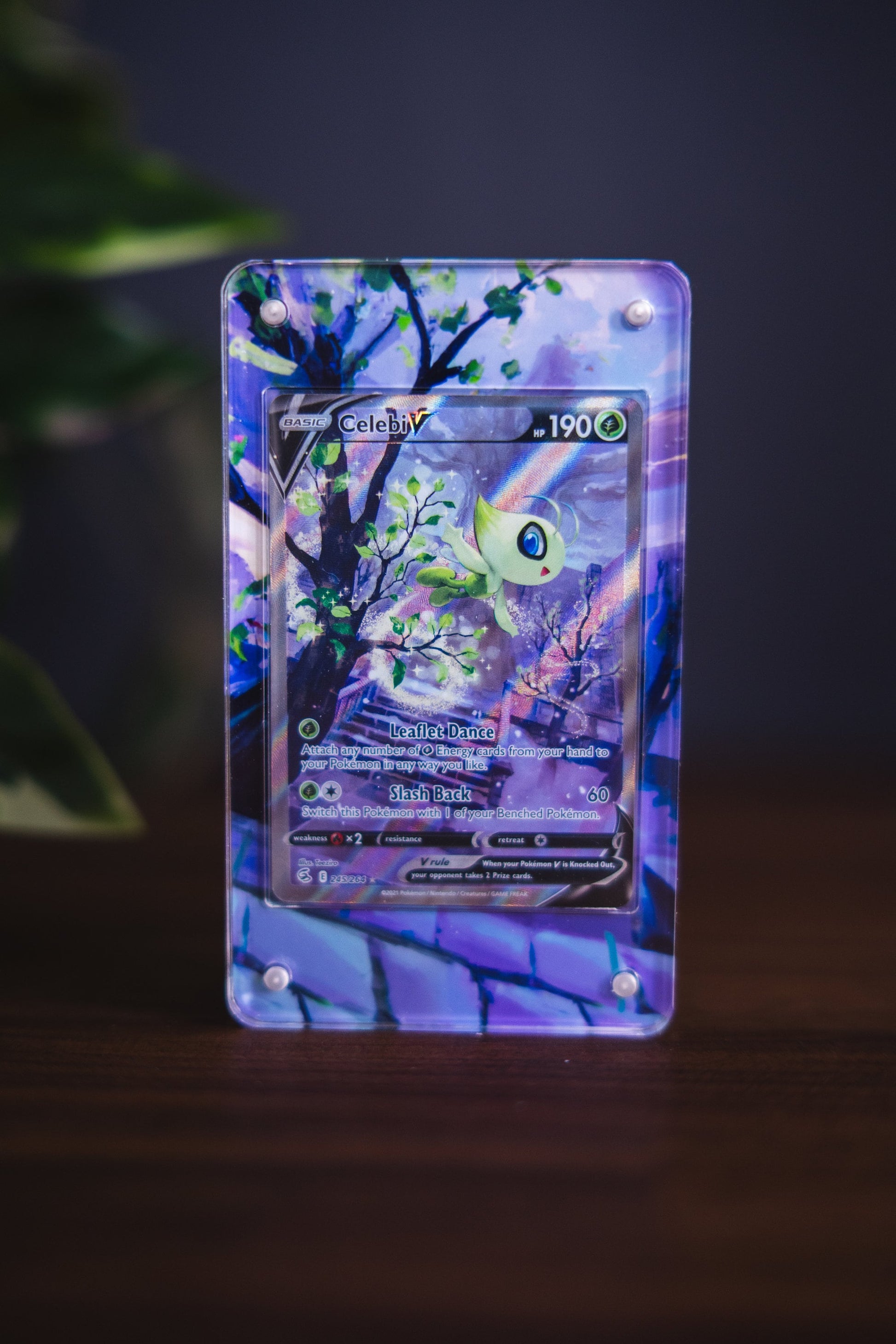 Celebi V Alternate Art | Card Display Case Extended Art for Pokemon Card