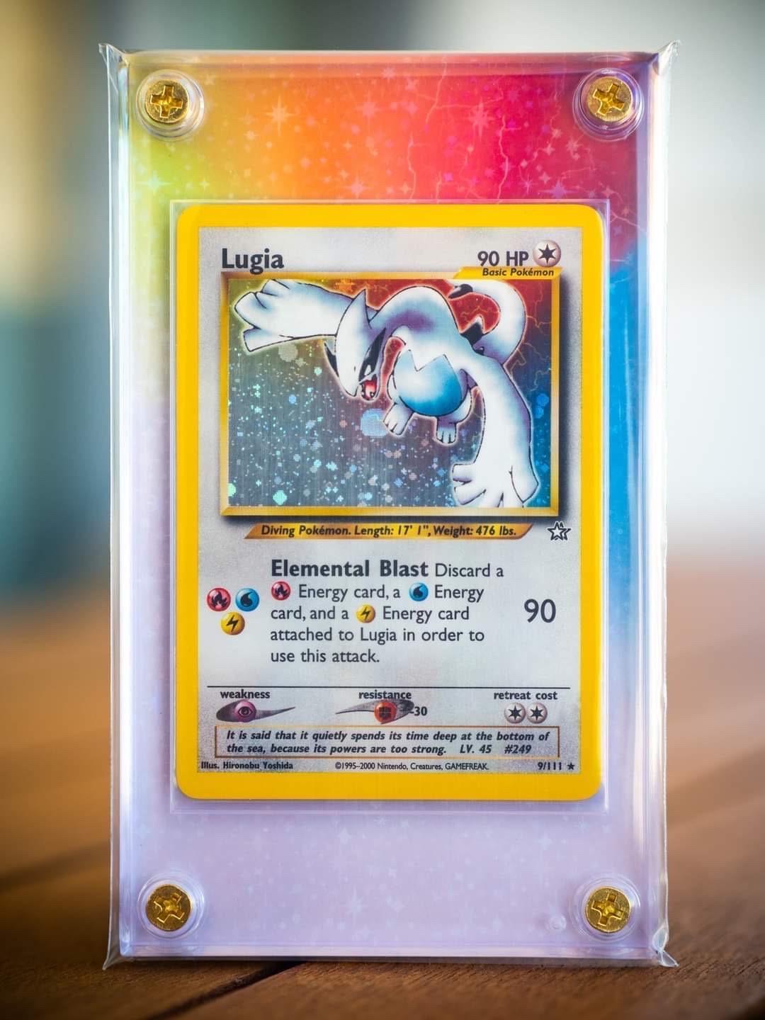 Lugia Neo Genesis | Card Display Case Extended Art for Pokemon Card GeeksStop Lugia Neo Genesis | Card Display Case Extended Art for Pokemon Card GeeksStop