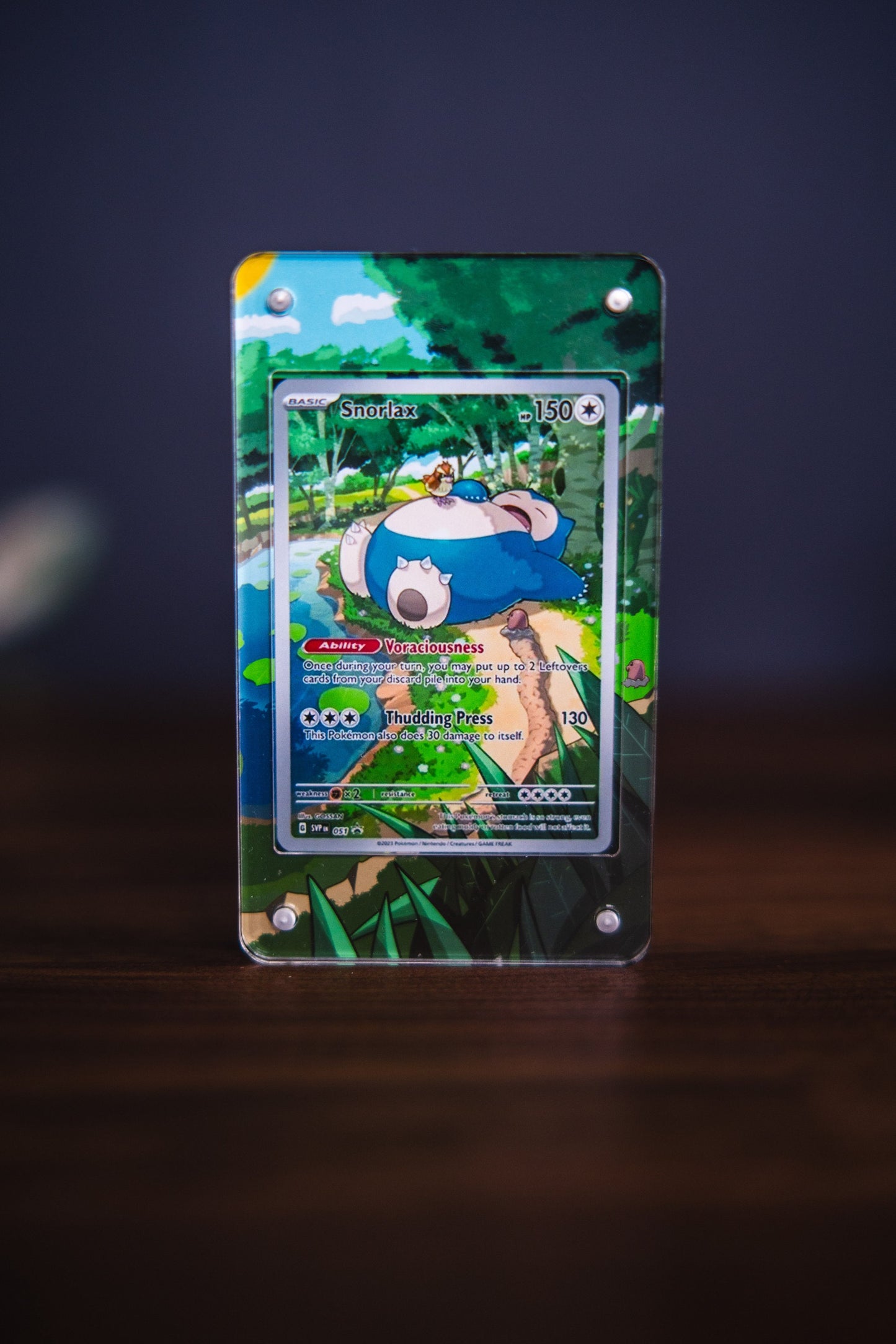 Snorlax 051 Promo 151 Extended Art Custom Pokemon Card Display Case