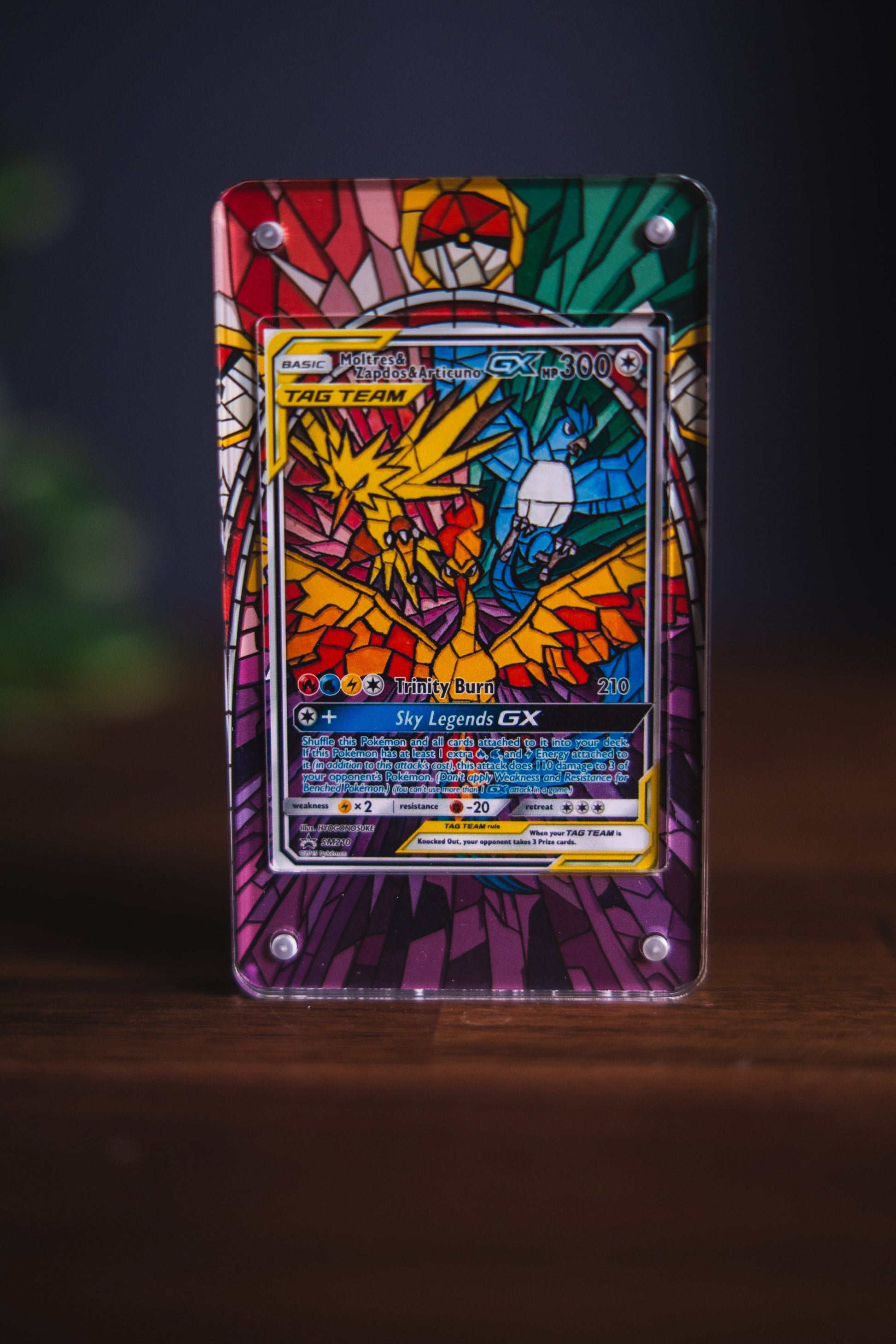 Moltres Zapdos & Articuno GX Promo | Card Display Case Extended Art for Pokemon Card
