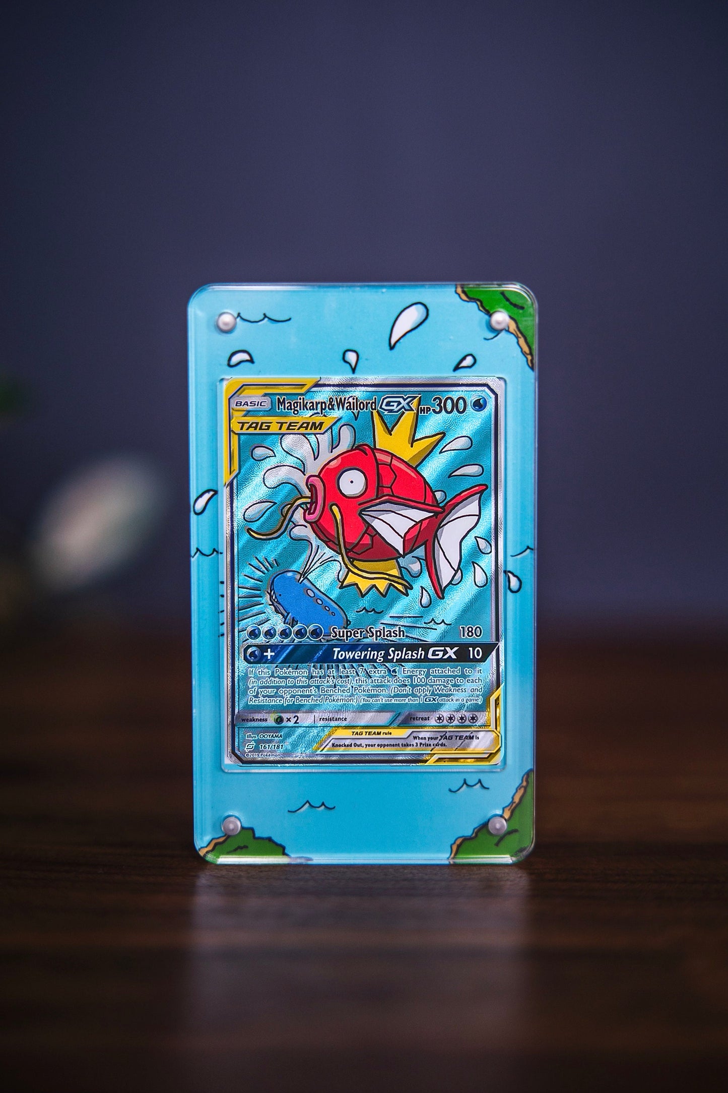 Magikarp & Wailord GX | Display Case Extended Art for Pokemon Card