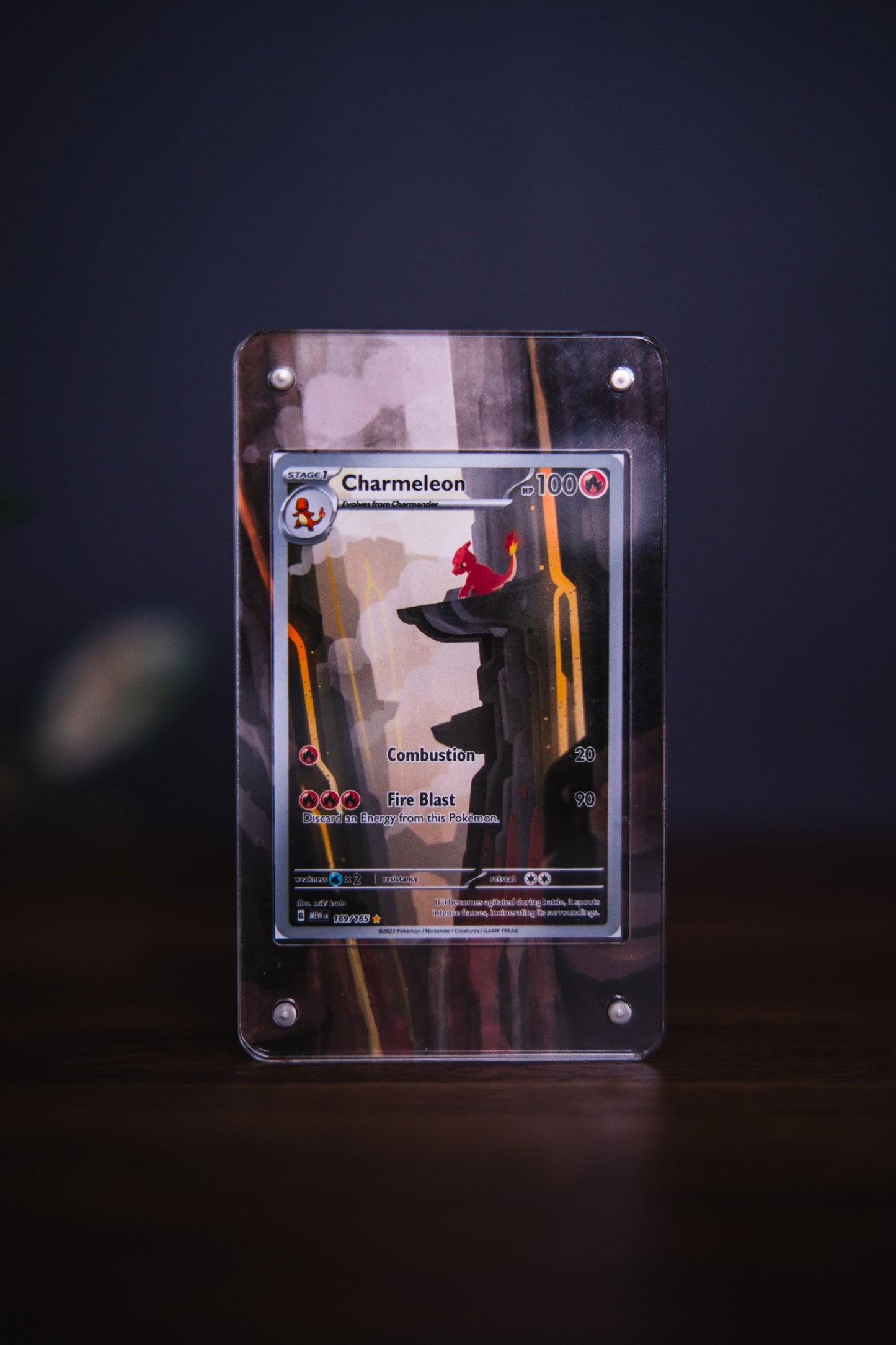 Charmeleon 151 IR | Card Display Case Extended Art for Pokemon Card