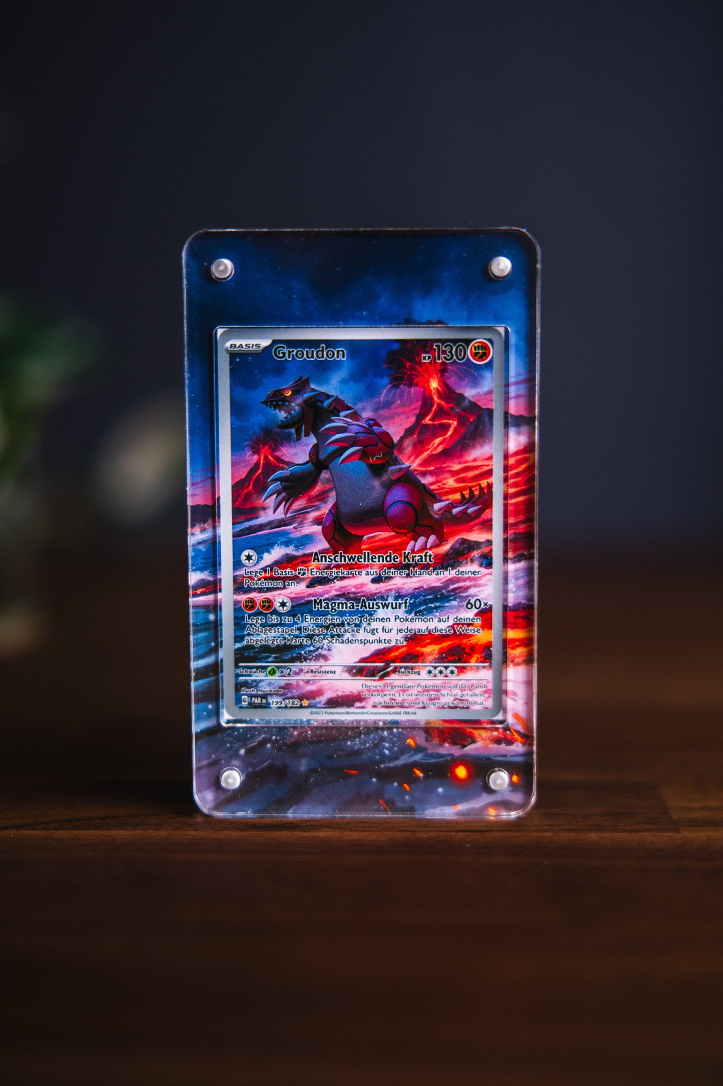Groudon IR | Card Display Case Extended Art for Pokemon Card