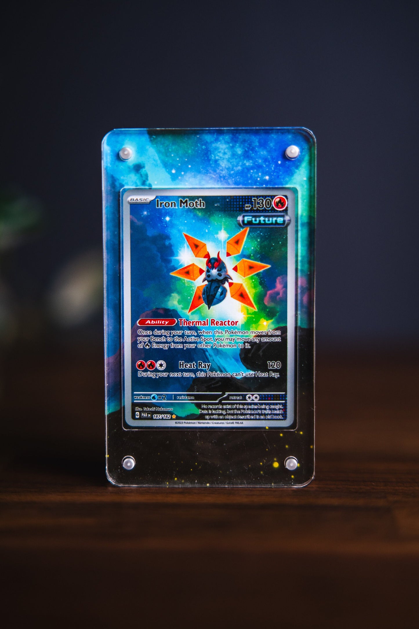 Iron Moth IR | Card Display Case Extended Art for Pokemon Card