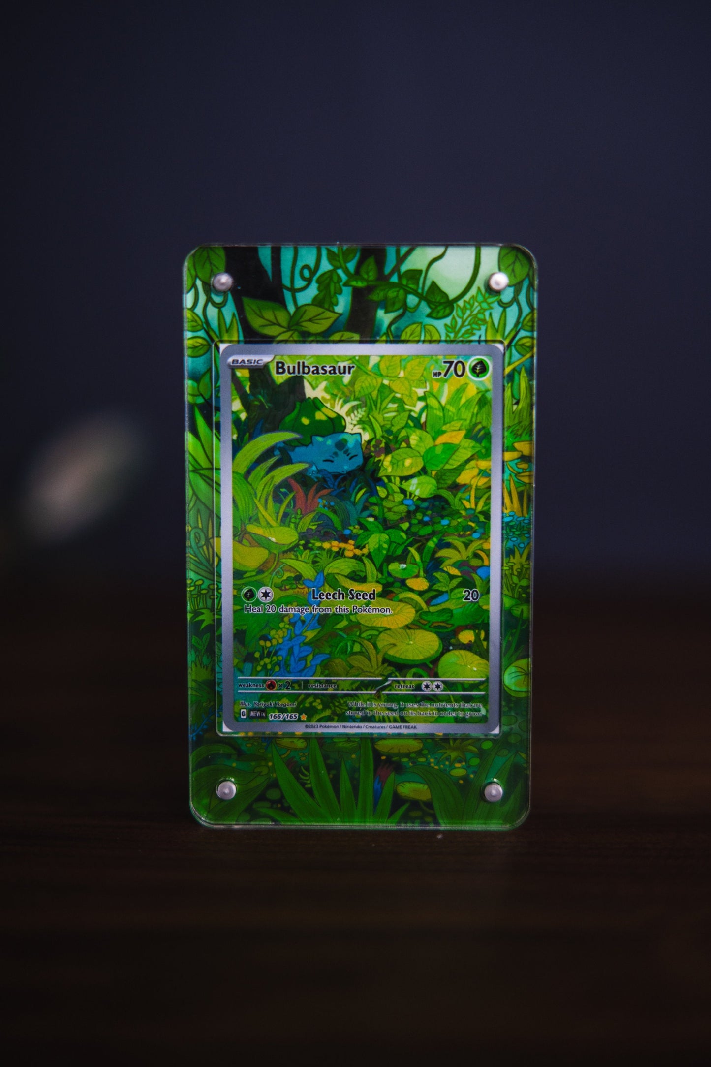 Bulbasaur 151 Illustration Rare | Card Display Case Extended Art for Pokemon Card