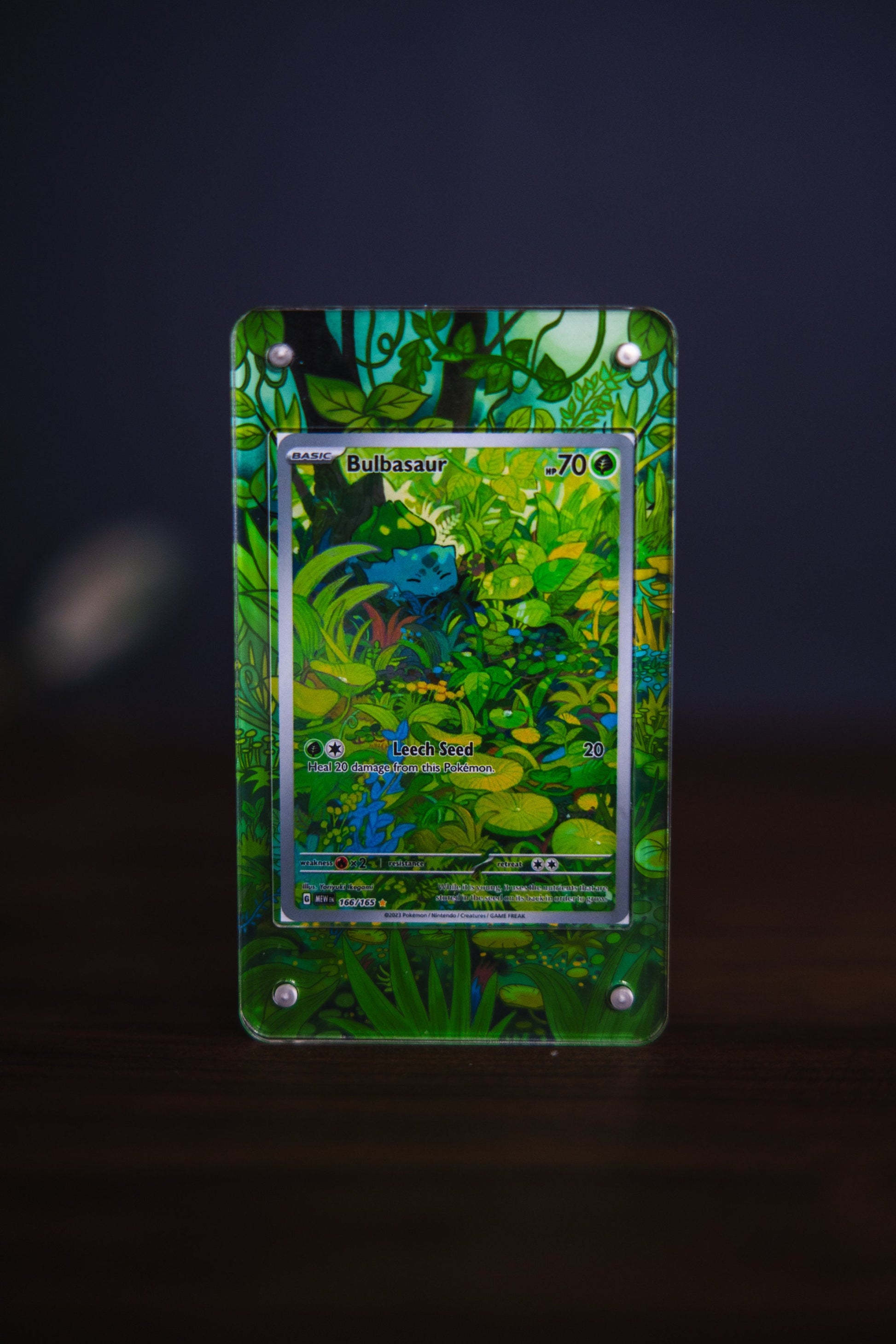 Bulbasaur 151 Illustration Rare | Card Display Case Extended Art for Pokemon Card
