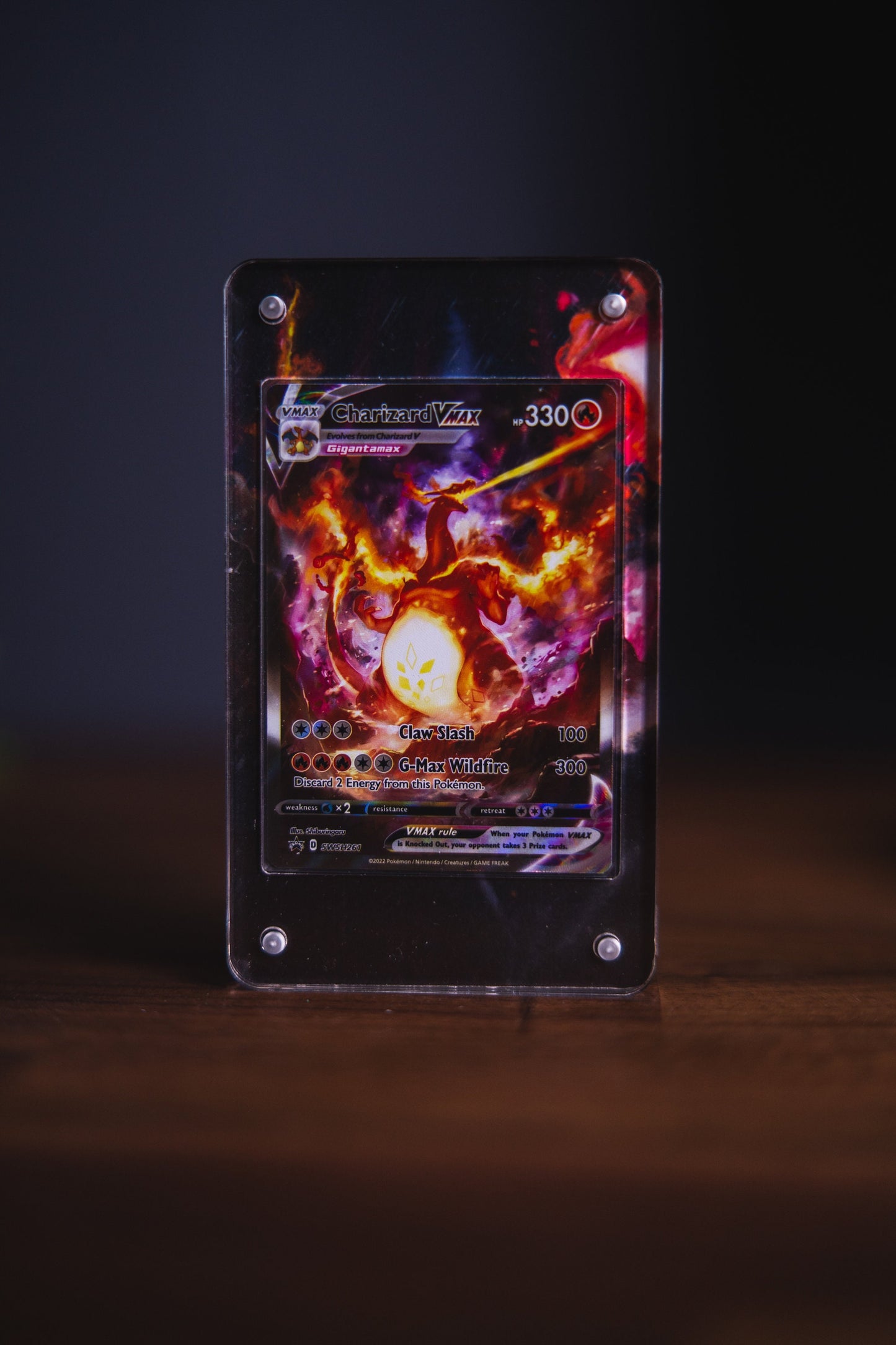 Charizard VMAX UPC Promo | Card Display Case Extended Art for Pokemon Card