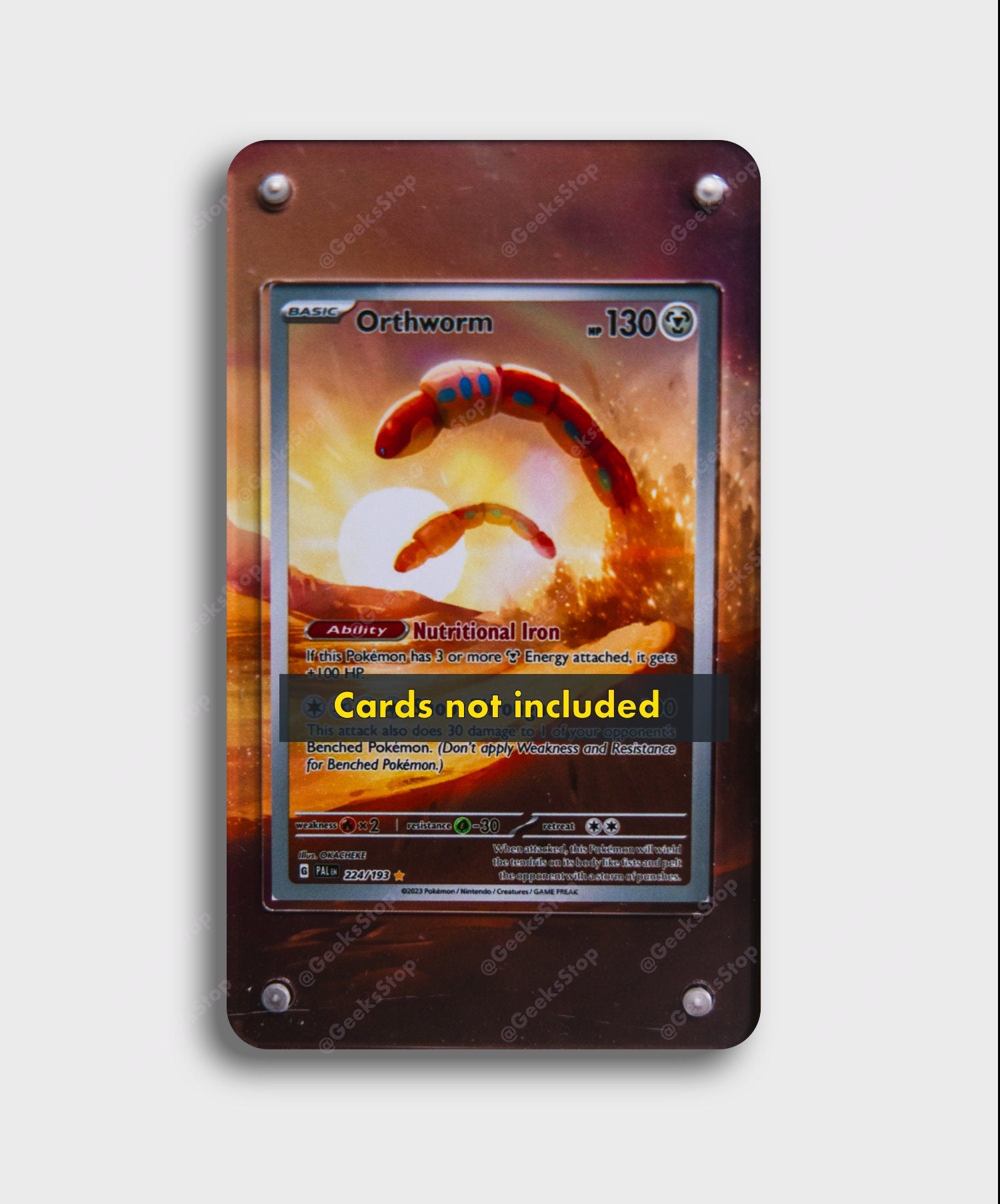 orthworm pokmon card Orthworm Pokemon Card 224/193 Digital Art Illustration Rare Scarlet & Violet Paldean Evolved