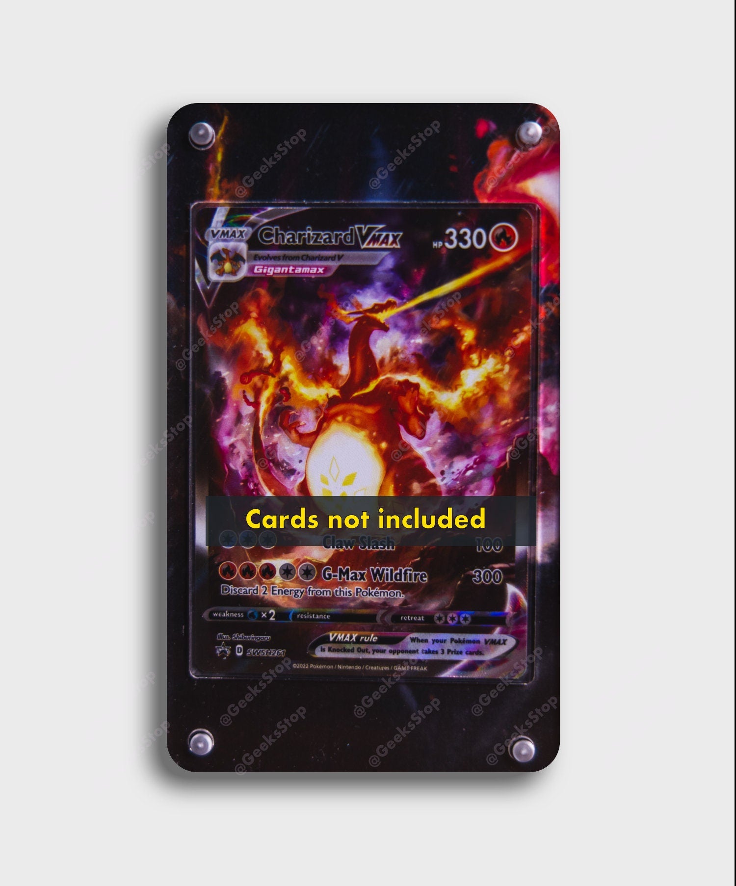 Charizard VMAX UPC Promo | Card Display Case Extended Art for Pokemon Card