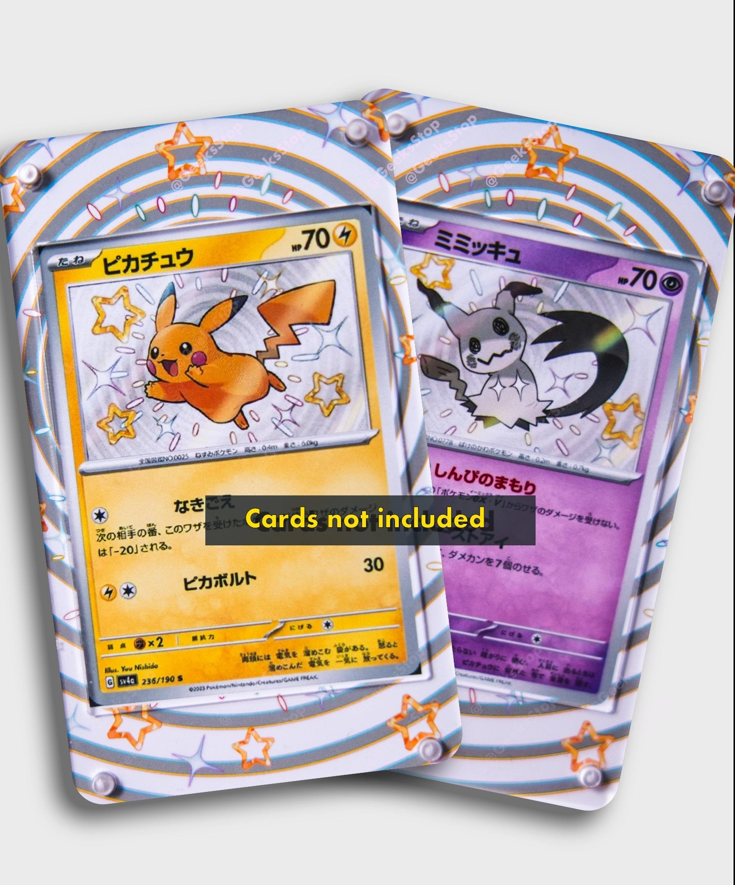 Shiny Pikachu Mimikyu | Display Case Extended Art for Pokemon Card