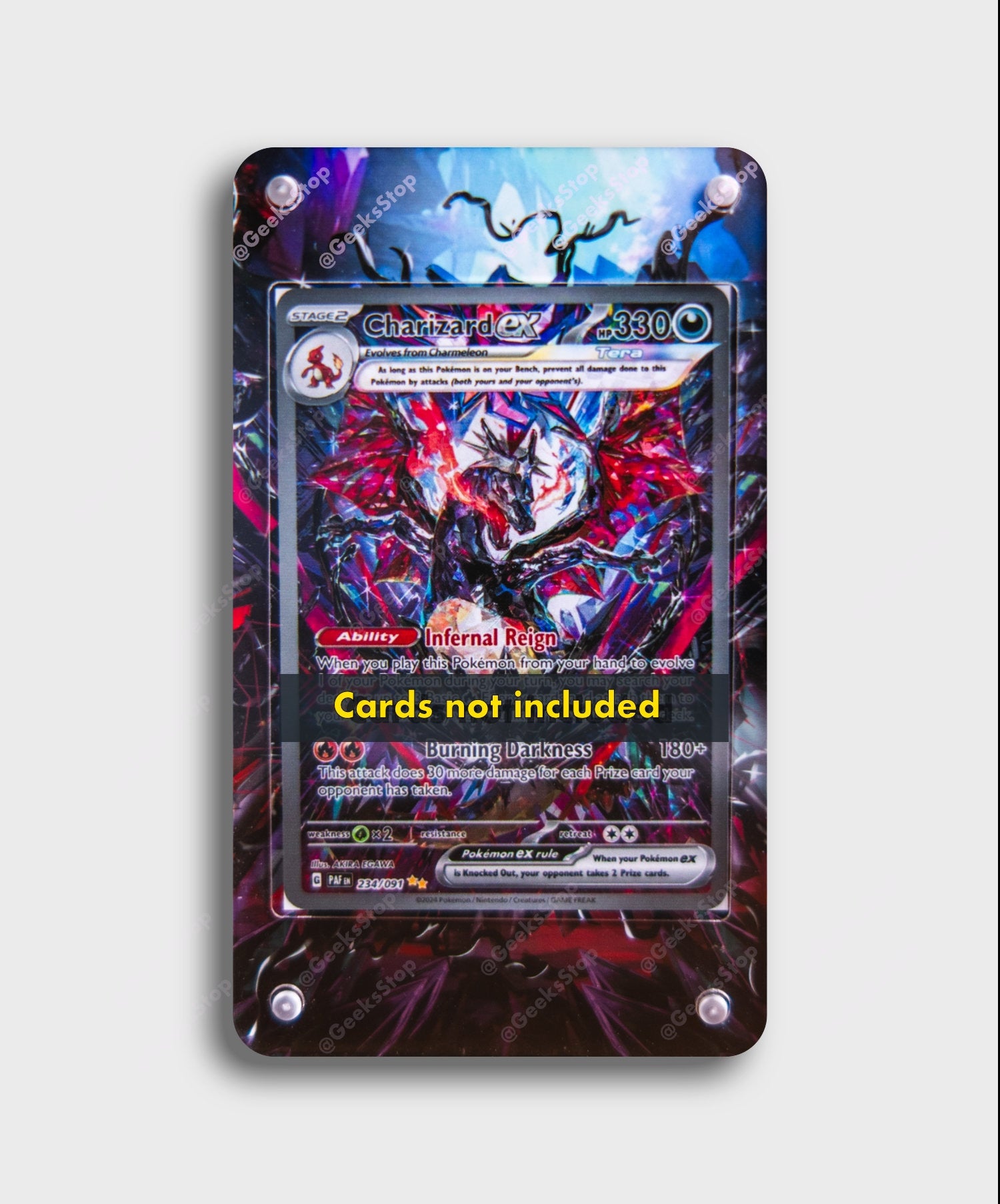 Charizard ex 234/090 | Card Display Case Extended Art for Pokemon Card GeeksStop Charizard ex 234/090 | Card Display Case Extended Art for Pokemon Card GeeksStop