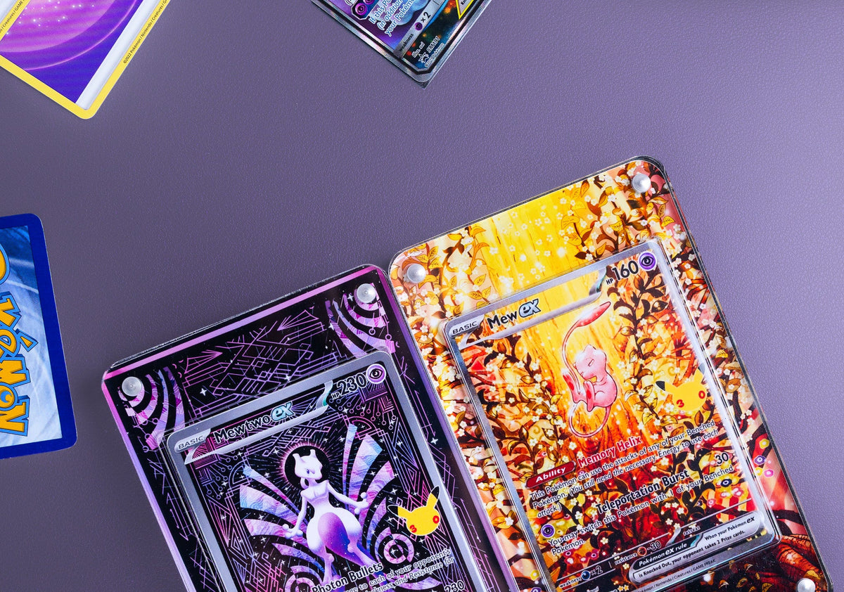 Mewtwo and Mew ex Special Illustration Rare cards from Pokemon 30th anniversary