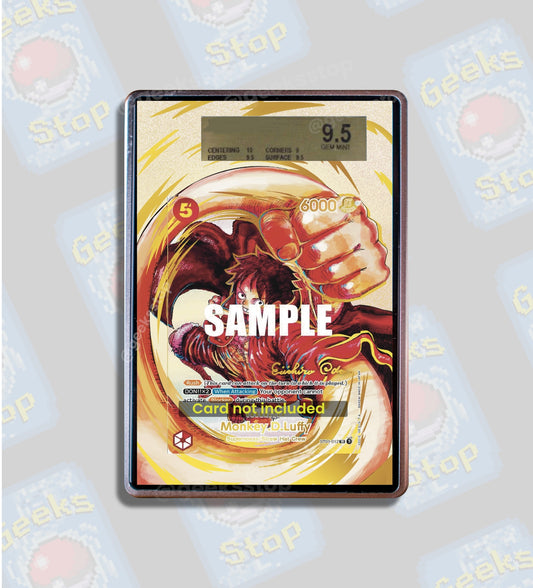 Luffy Oda Signature BGS PSA | Display Case Extended Art for One Piece Card