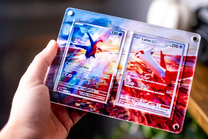 Latios and Latias ex SAR | Extended Art Display Case for Pokemon TCG