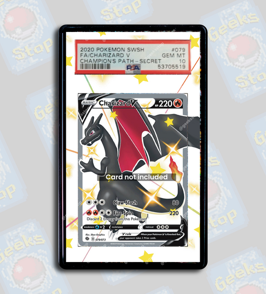 Charizard V Champion’s Path PSA TAG CGC Beckett | Display Case Extended Art for Pokemon Card