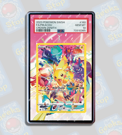 Pikachu Crown Zenith PSA CGC Beckett | Display Case Extended Art for Pokemon Card