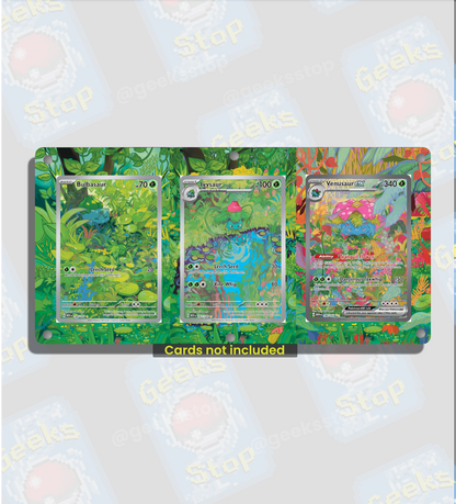 Bulbasaur Ivysaur Venusaur ex 151 | Card Display Case Extended Art for GeeksStop Bulbasaur Ivysaur Venusaur ex 151 | Card Display Case Extended Art for GeeksStop