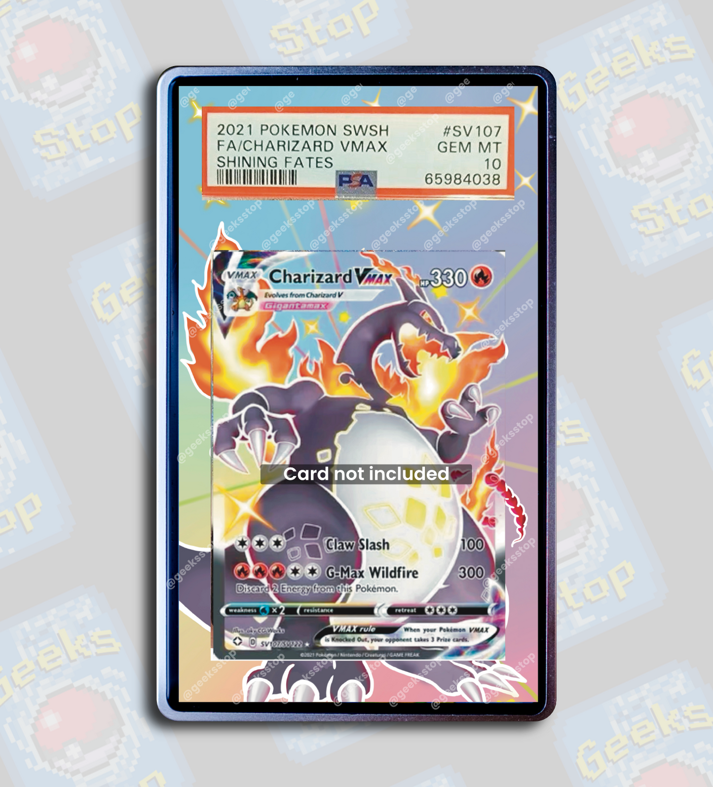 Charizard VMAX Shining Fates PSA TAG CGC Beckett | Display Case Extended Art for Pokemon Card