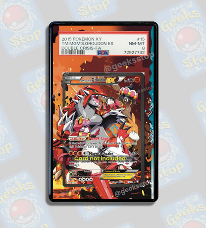 Team Magma’s Groudon vs Team Aqua’s Kyogre ex PSA CGC Beckett | Extended Art Display Case for Graded Pokemon Card