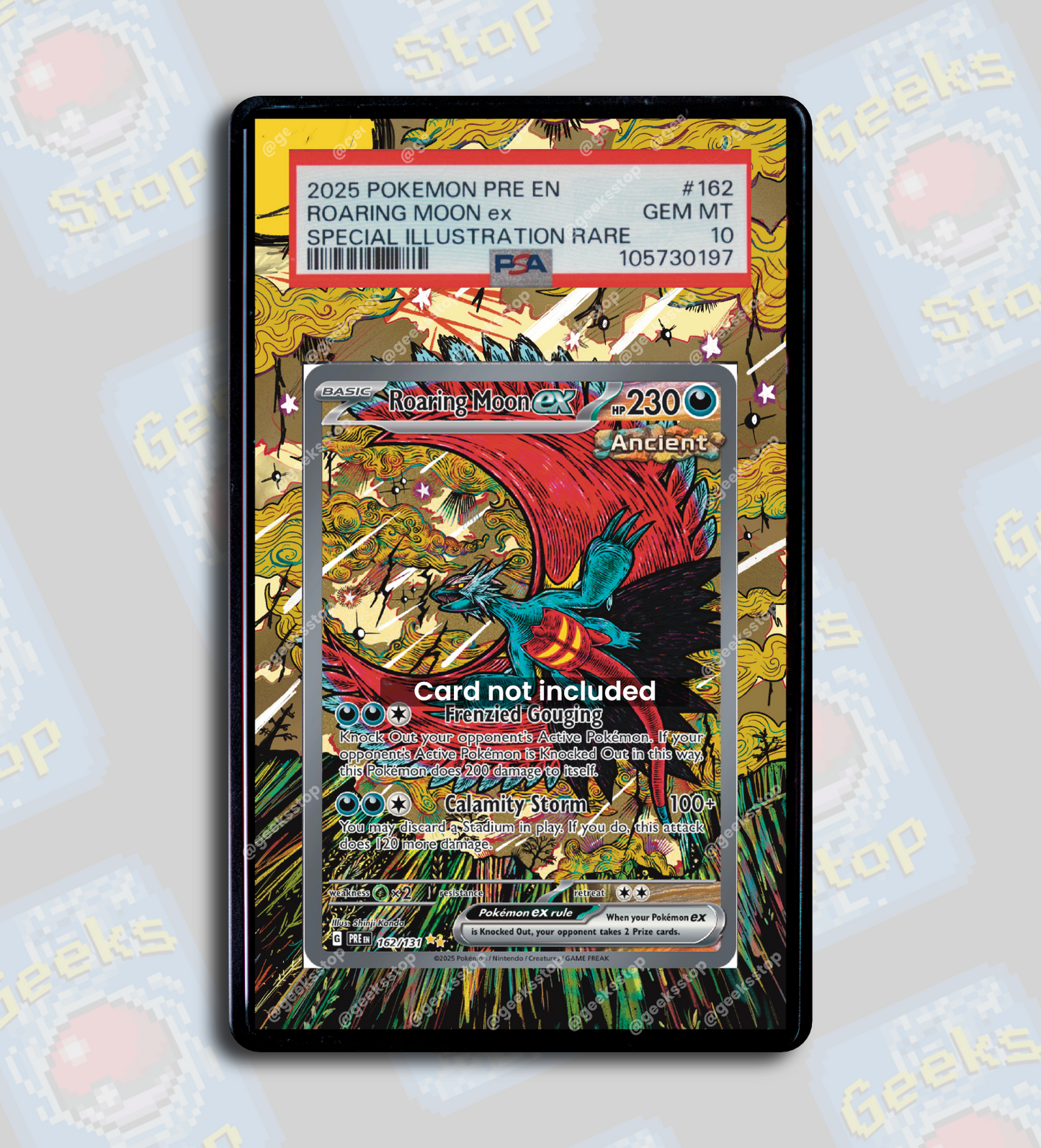 Roaring Moon ex SAR PSA CGC Beckett | Extended Art Display Case for Pokémon TCG