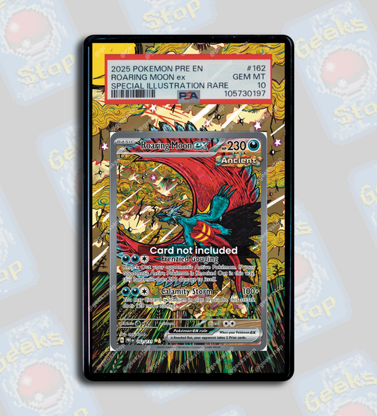 Roaring Moon ex SAR PSA CGC Beckett | Extended Art Display Case for Pokémon TCG