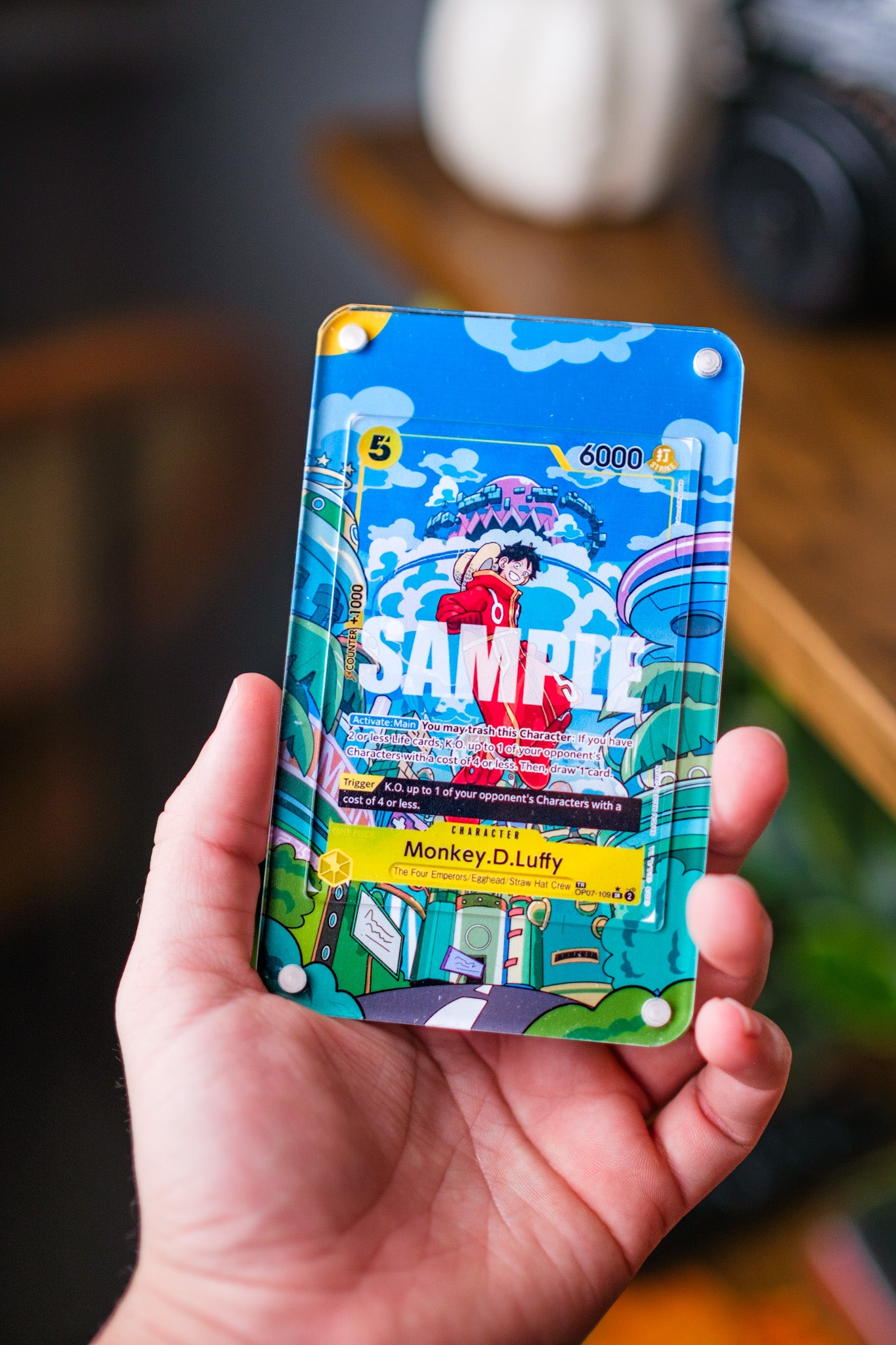 Luffy Treasure Rare OP08 Extended Art Display Case for One Piece Card GeeksStop Luffy Treasure Rare OP08 Extended Art Display Case for One Piece Card GeeksStop
