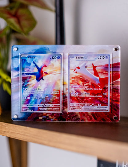 Latios and Latias ex SAR | Extended Art Display Case for Pokemon TCG