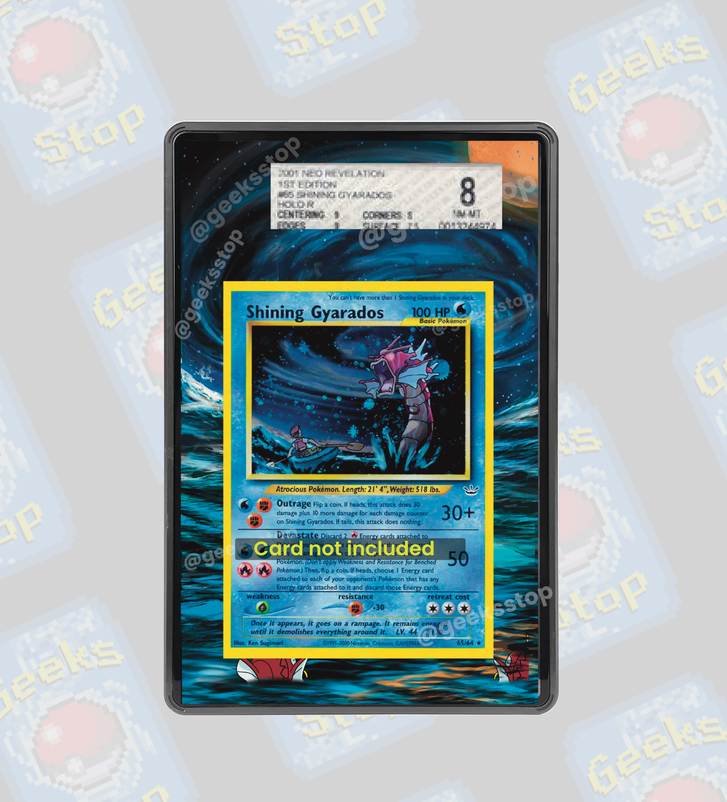 Shining Gyarados PSA CGC Beckett | Extended Art Pokemon Card Display C GeeksStop Shining Gyarados PSA CGC Beckett | Extended Art Pokemon Card Display C GeeksStop