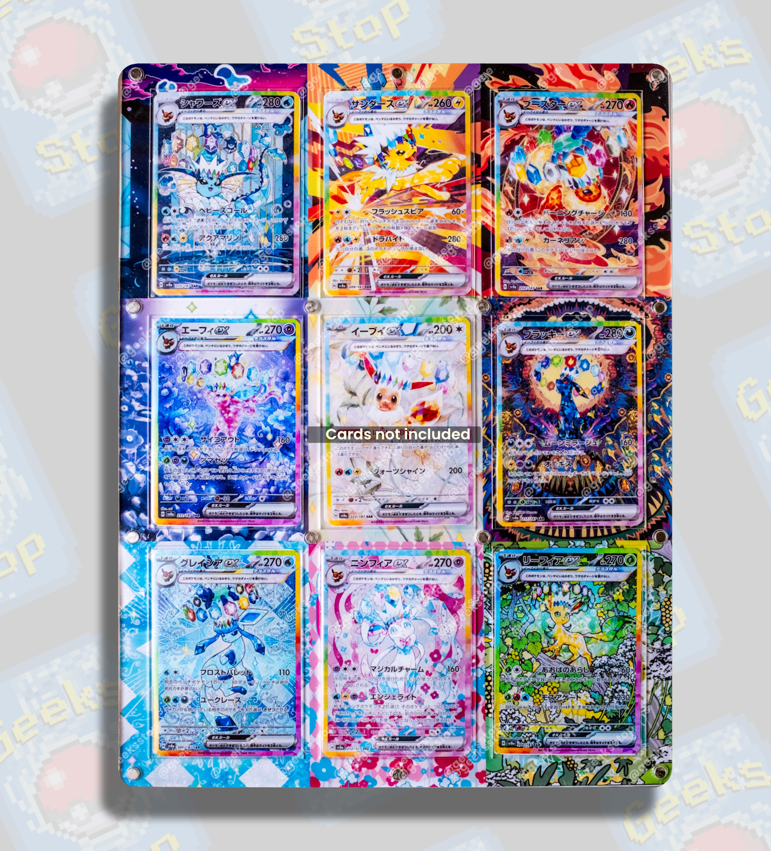 Terastal Festival Eeveelutions ex SAR God Pack | Extended Art Display Case for Pokemon Card