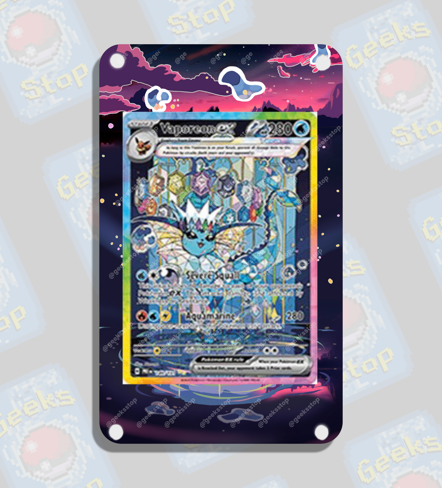 Vaporeon ex SAR | Display Case Extended Art for Pokemon Card