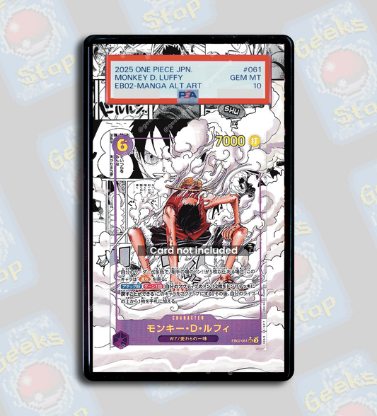 Luffy EB02 Gear 2 Manga PSA TAG Beckett | Extended Art Display Case for One Piece Card