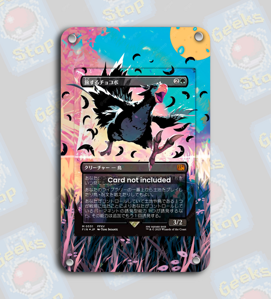 Traveling Chocobo (Black) | Extended Art Display Case for Magic the Gathering