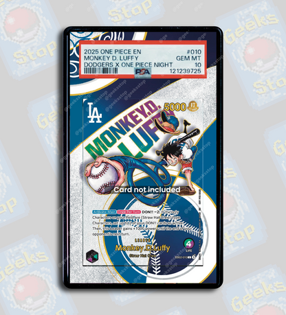 one piece card dodgers game Luffy x LA Dodgers Promo PSA TAG Beckett