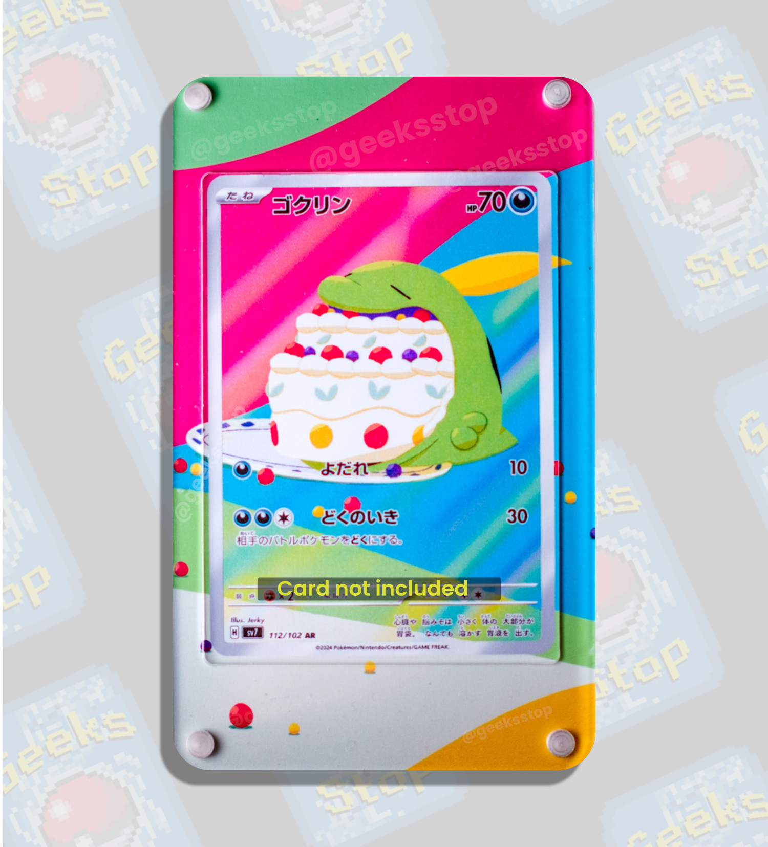 Gulpin AR Extended Art Custom Display Case for Pokémon Card