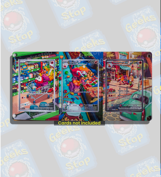 Fuecoco Crocalor Skeledirge ex Illustration Rare | Card Display Case Extended Art for Pokemon Card