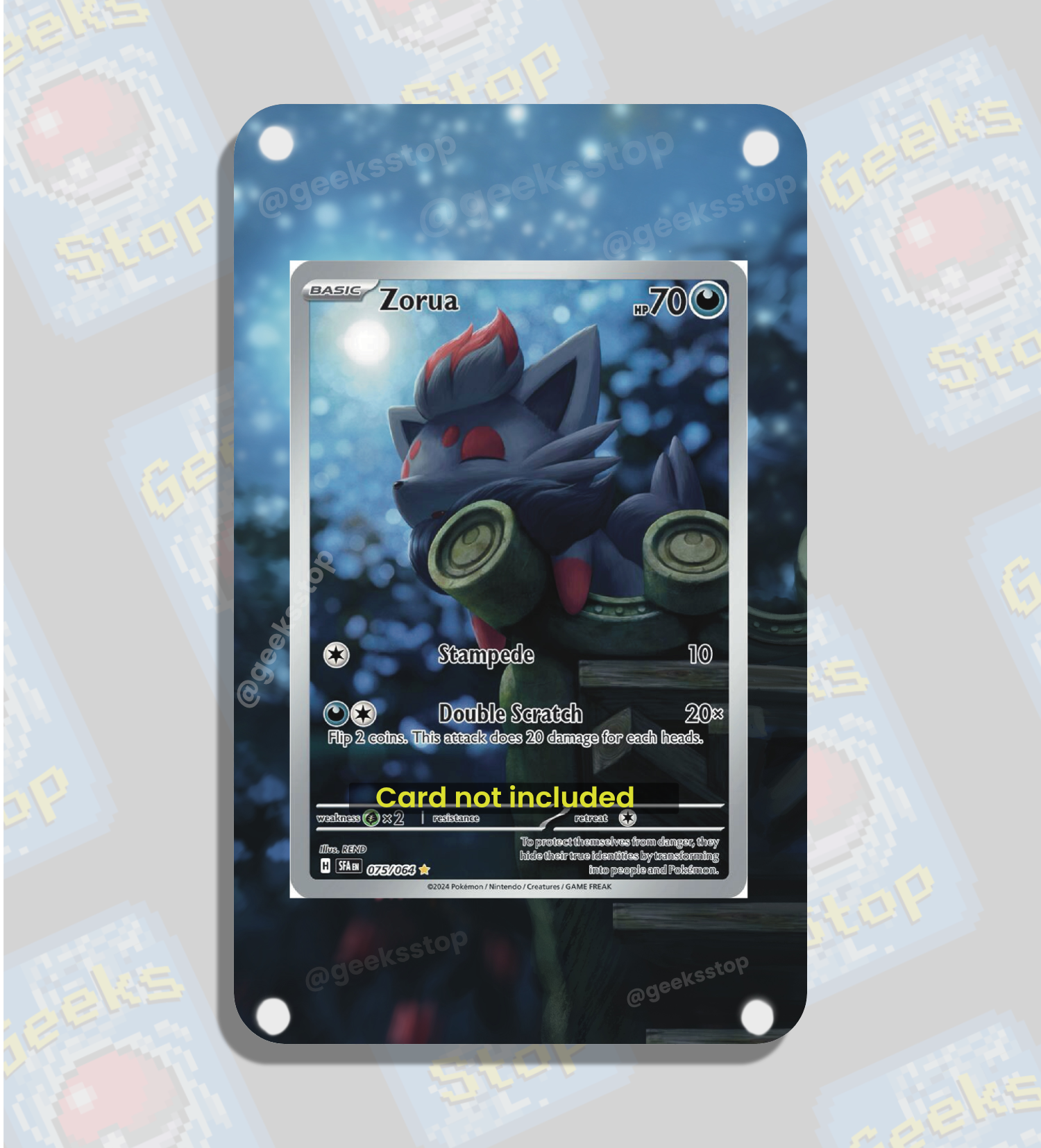 Zorua AR | Extended Art Display Case for Pokémon Card