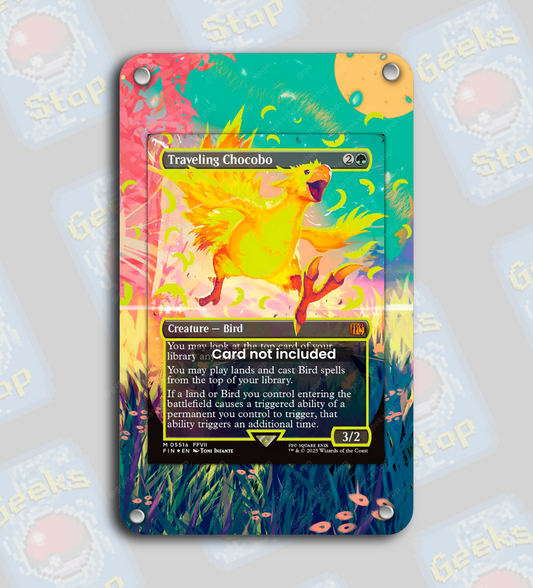 Traveling Chocobo (Yellow) | Extended Art Display Case for Magic the Gathering