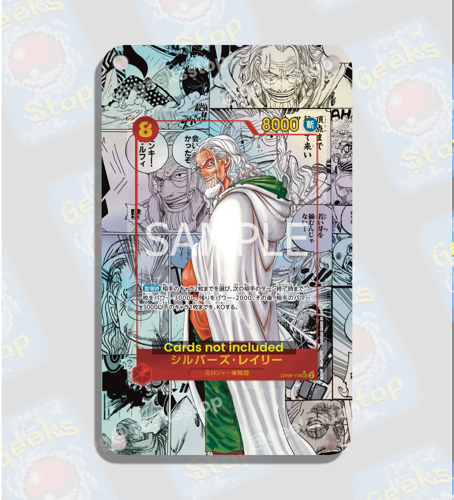 Silvers Rayleigh OP08 Manga Display Case for One Piece Card