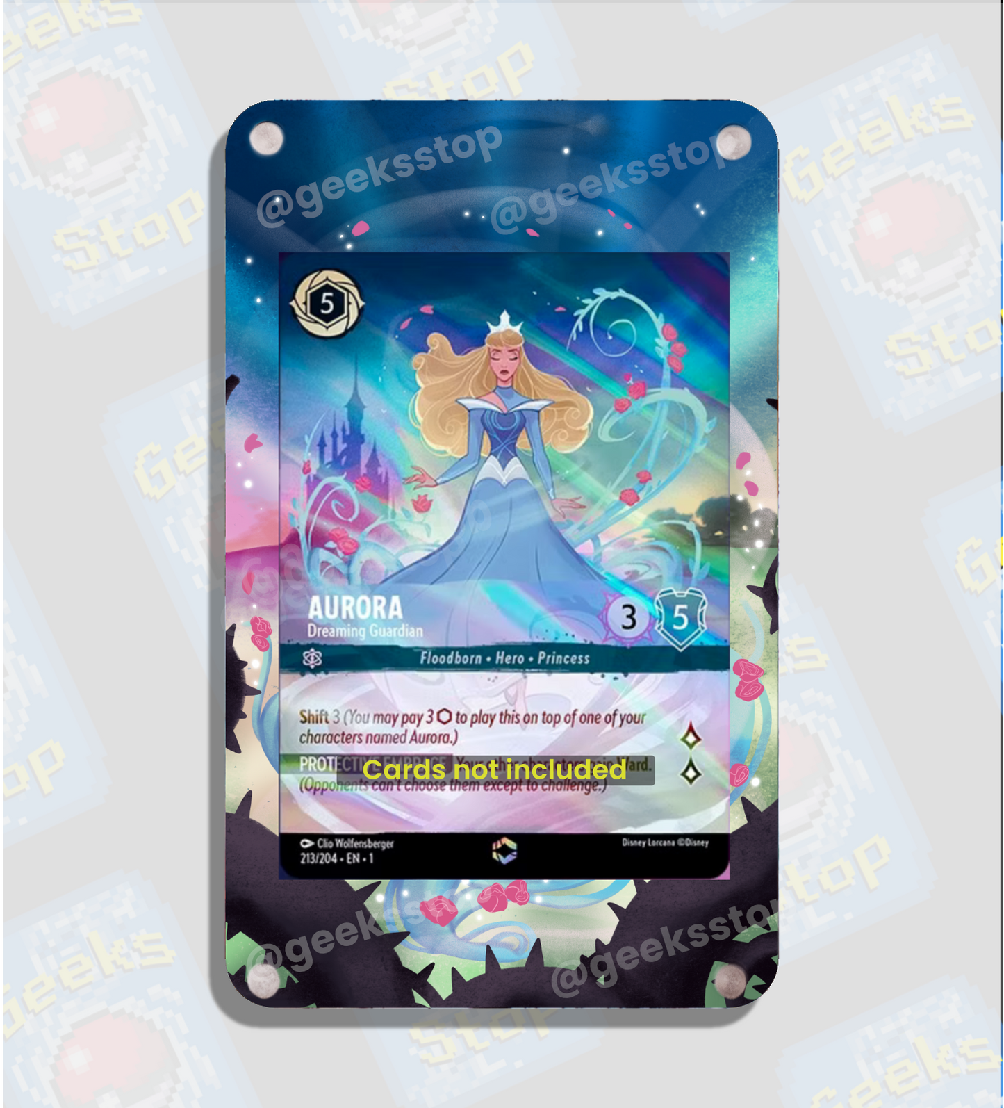 Aurora - Dreaming Guardian Enchanted - Extended Art Custom Display Case for Lorcana Card