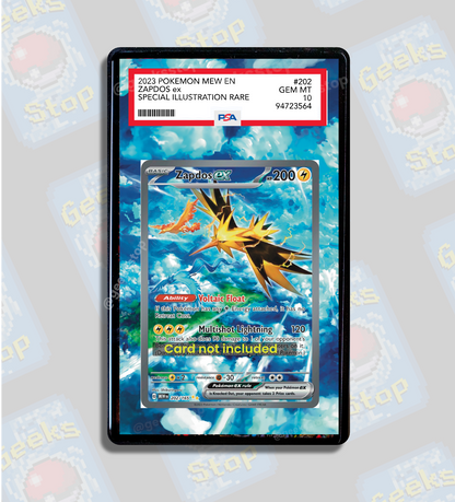 Zapdos ex 151 SIR PSA BGS | Extended Art Display Case for Pokemon Card