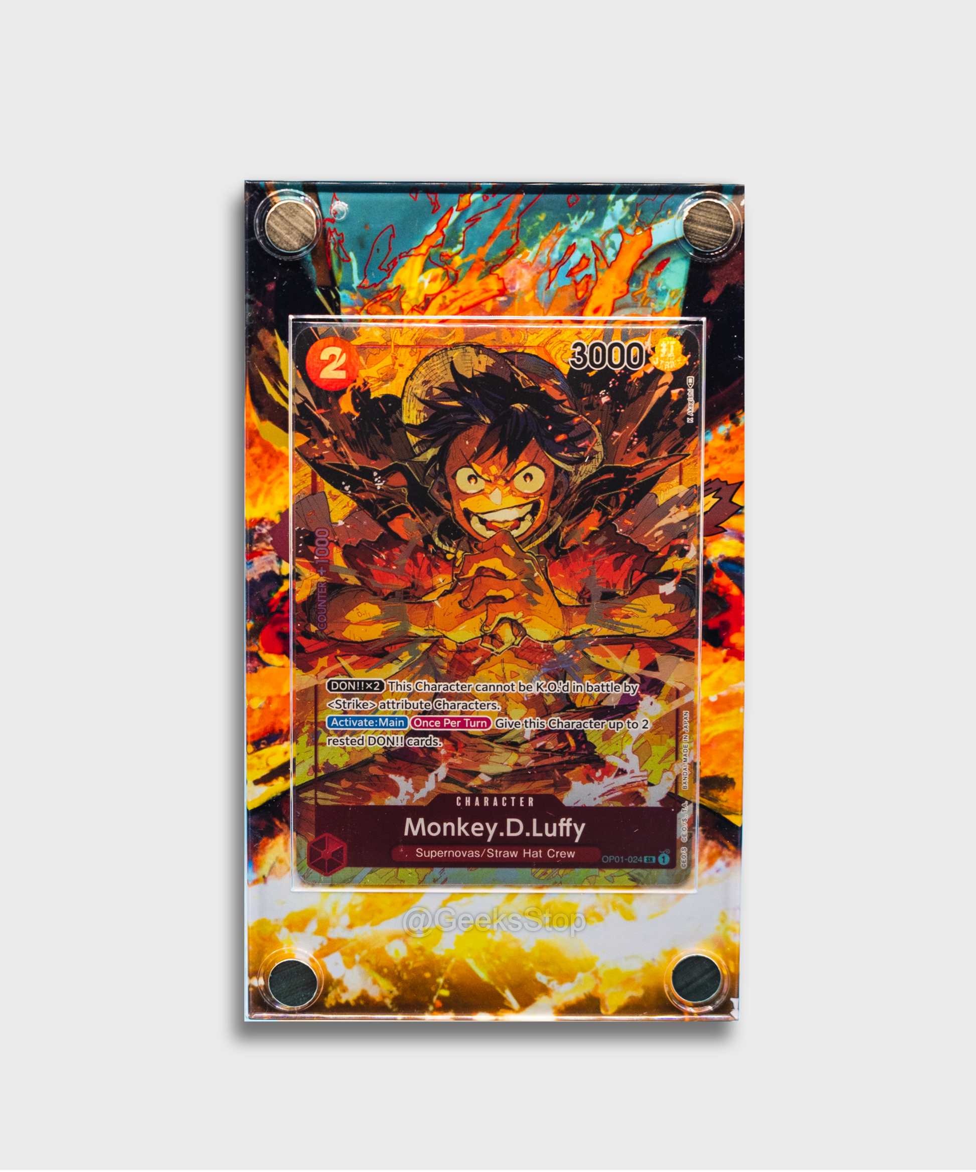 Monkey D Luffy 024 | Display Case Extended Art for One Piece Card