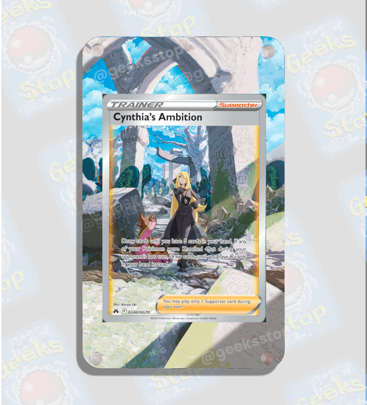 Cynthia’s Ambition FA | Card Display Case Extended Art for Pokemon Card