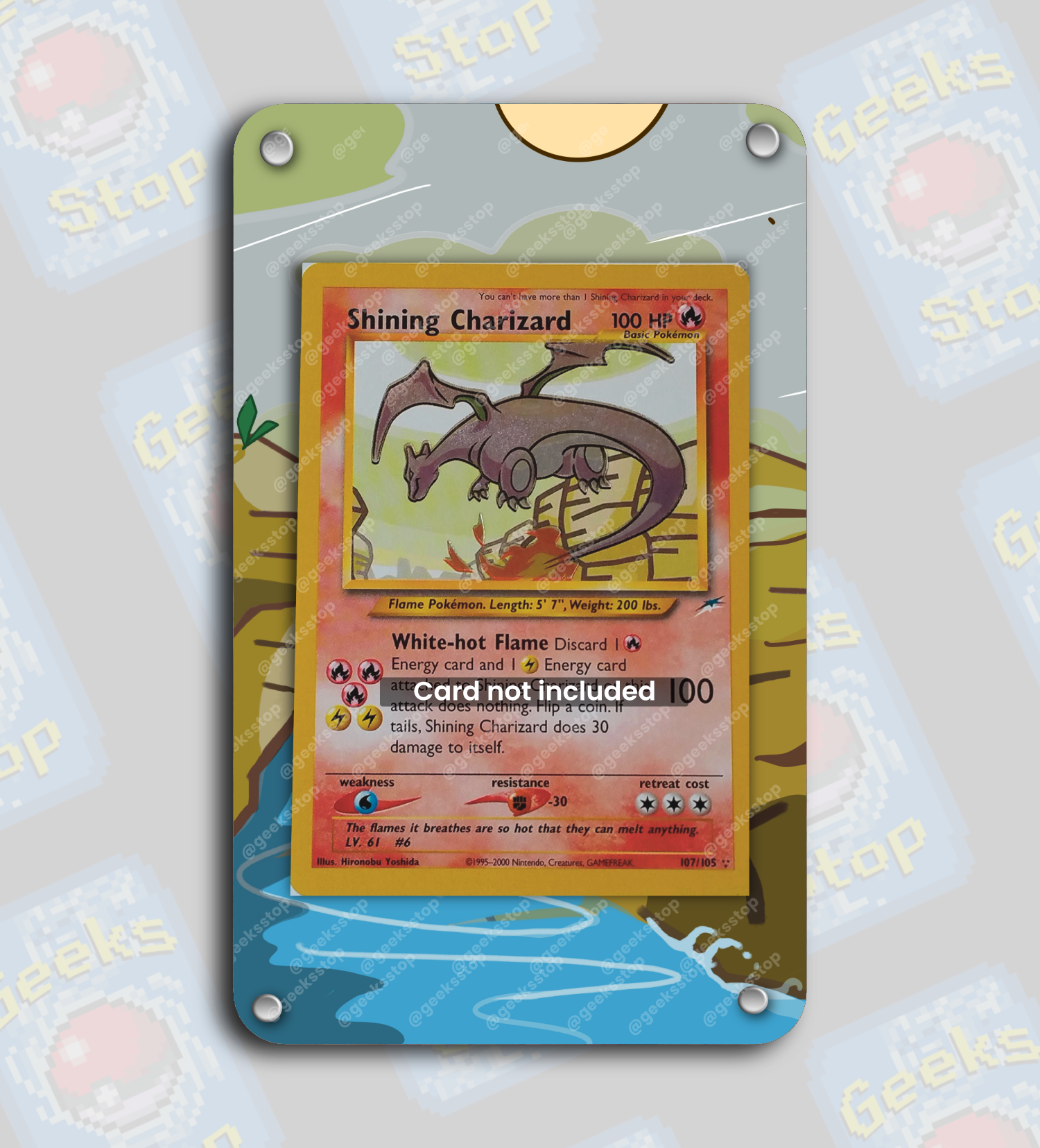 Shining Charizard 107 Neo Destiny | Display Case Extended Art for Pokemon Card