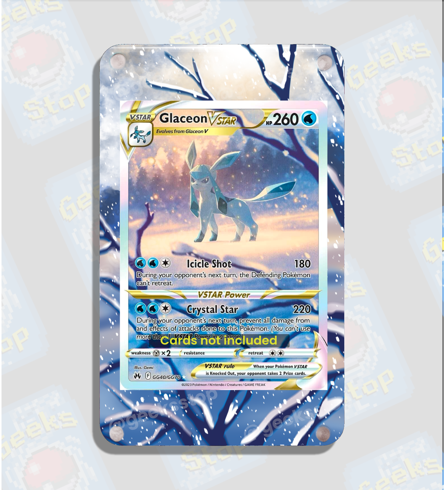 Glaceon VSTAR | Card Display Case Extended Art for Pokemon Card